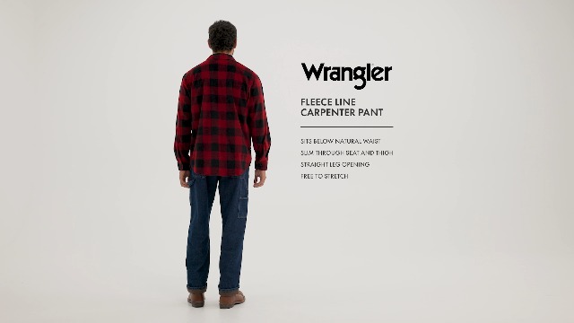 Wrangler Authentics Men's Fleece Lined Carpenter Pant,Dark Indigo